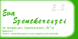 eva szentkereszti business card